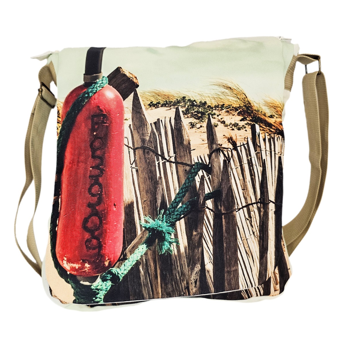 Petite besace marine bouée rouge