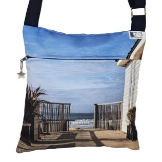 Pochette bandoulière marine cabane océan