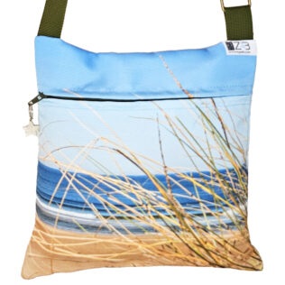 Pochette bandoulière marine graminées océan