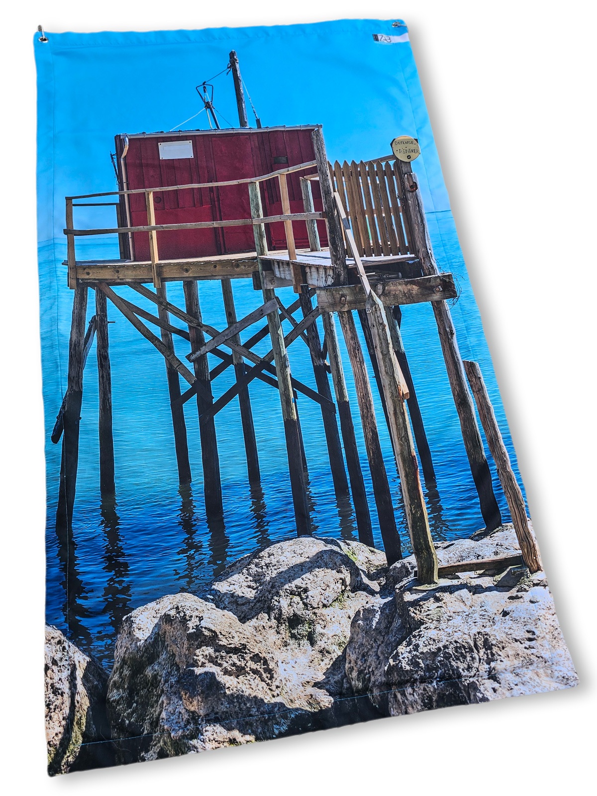 Serviette de plage anti sable imperméable 100x180 - Carrelet Rouge à Meschers – Image 2