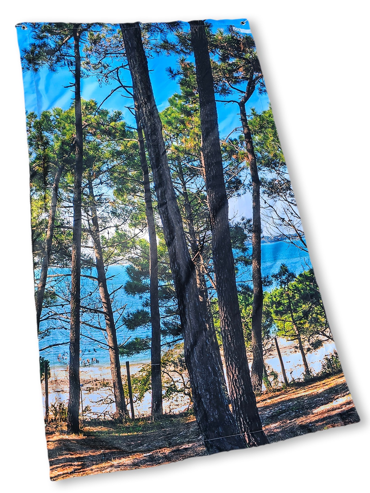 Serviette de plage anti sable imperméable 100x180 - Pinède du Bassin d’Arcachon – Image 2