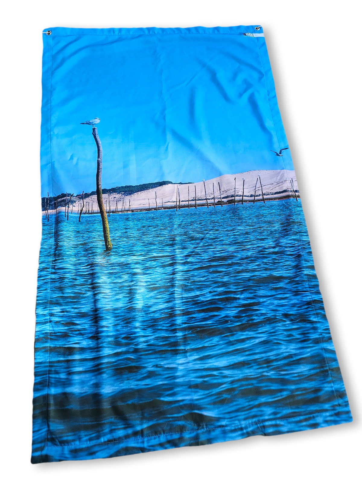 Serviette de plage anti sable imperméable 100x180 - Piquets du Bassin d’Arcachon – Image 2